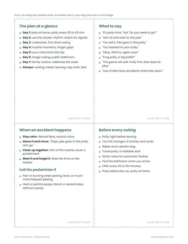 Printable pocket cards