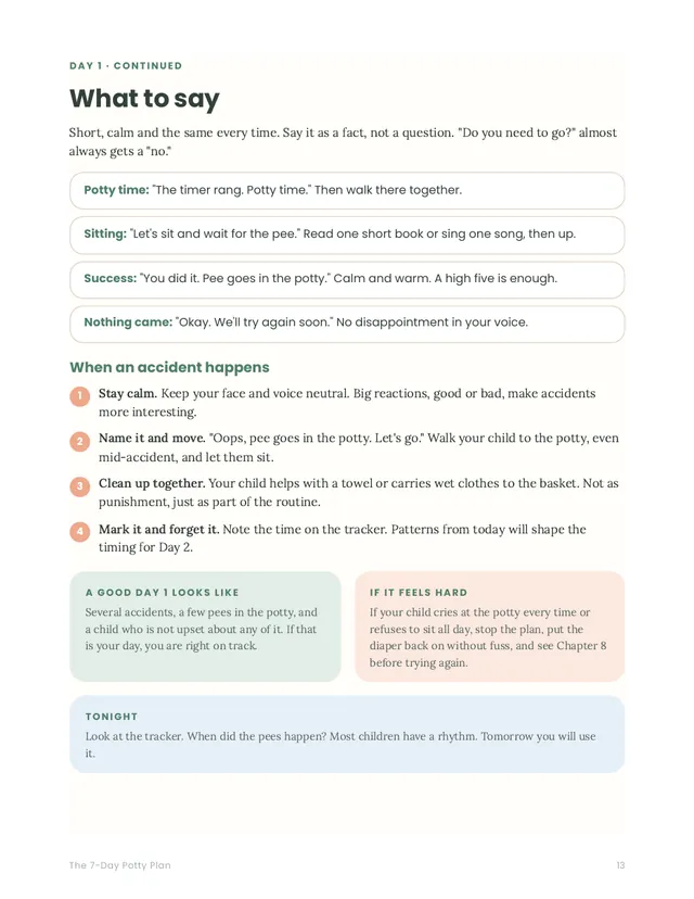 What to say page