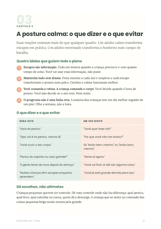 A postura calma